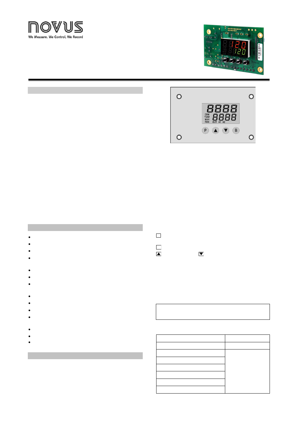 NOVUS Controller N120 User Manual | 14 pages