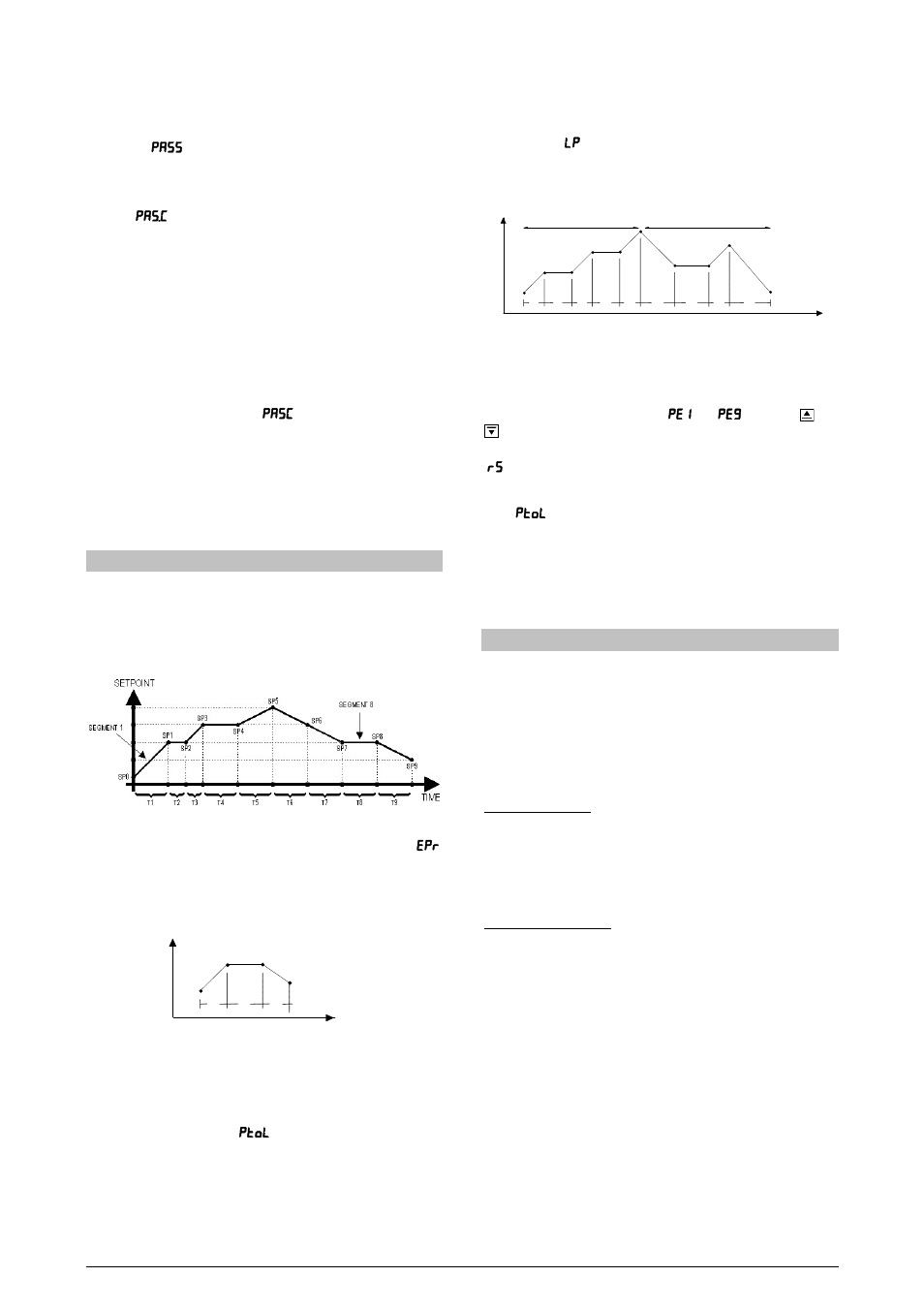 Access password, Protection of the access code, Master password | Programs of ramp and soak, Link of programs, Event alarm, Determination of pid parameters | NOVUS Controller N120 User Manual | Page 8 / 14