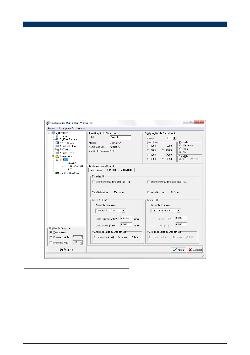 Configuration software, Equipment software (firmware) update | NOVUS DigiRail-VA User Manual | Page 16 / 19