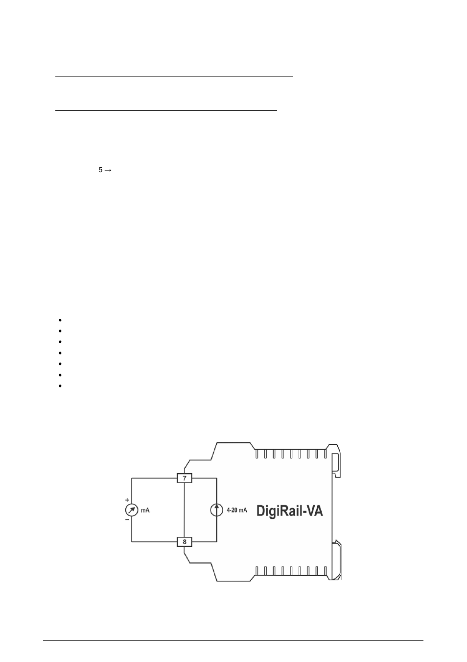 Measurement of frequency and power factor, 20 ma output | NOVUS DigiRail-VA User Manual | Page 8 / 19