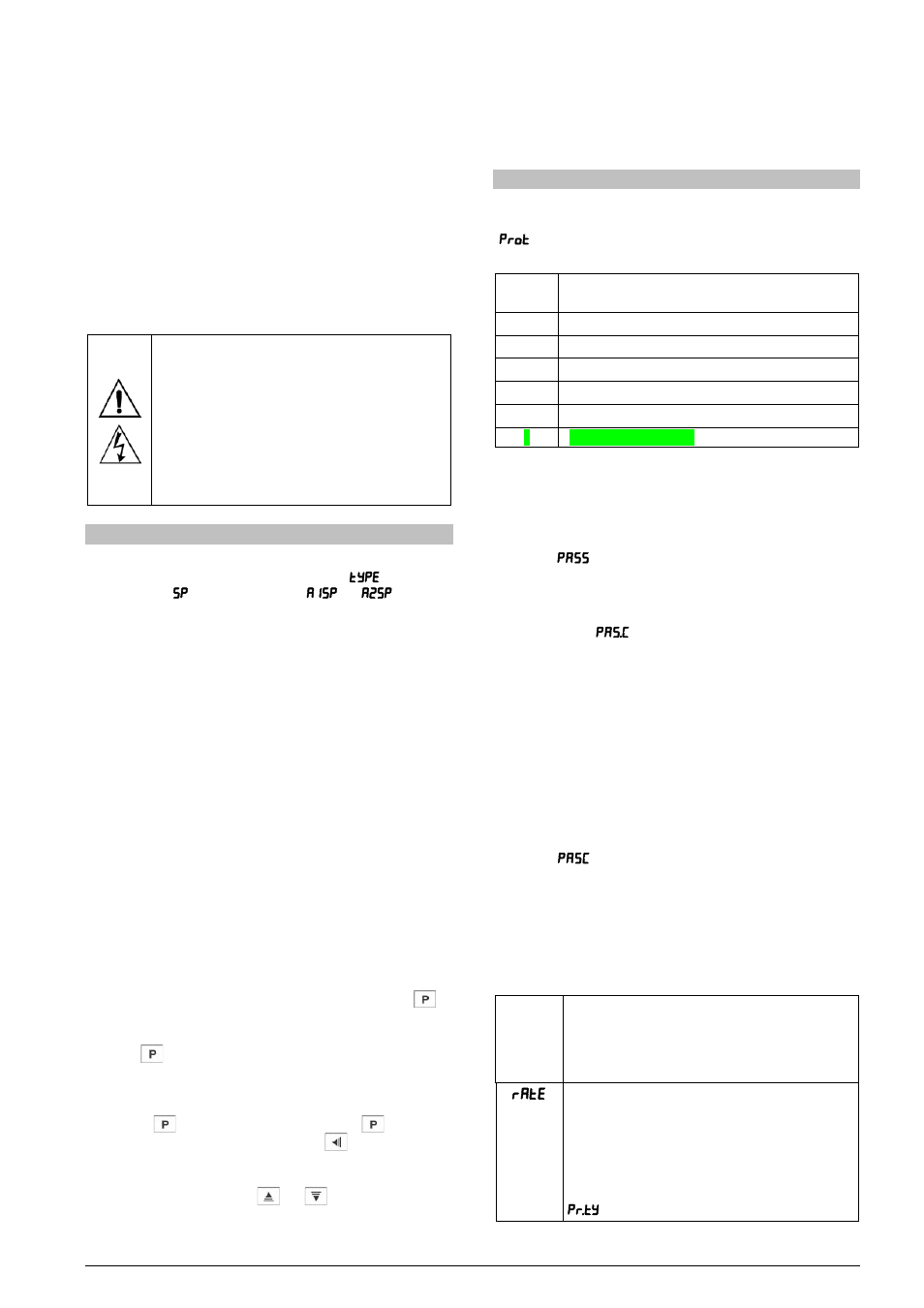 Configuration and operation, Parameters flow chart, Protection of configuration | Operation level | NOVUS Controller N960 User Manual | Page 2 / 6