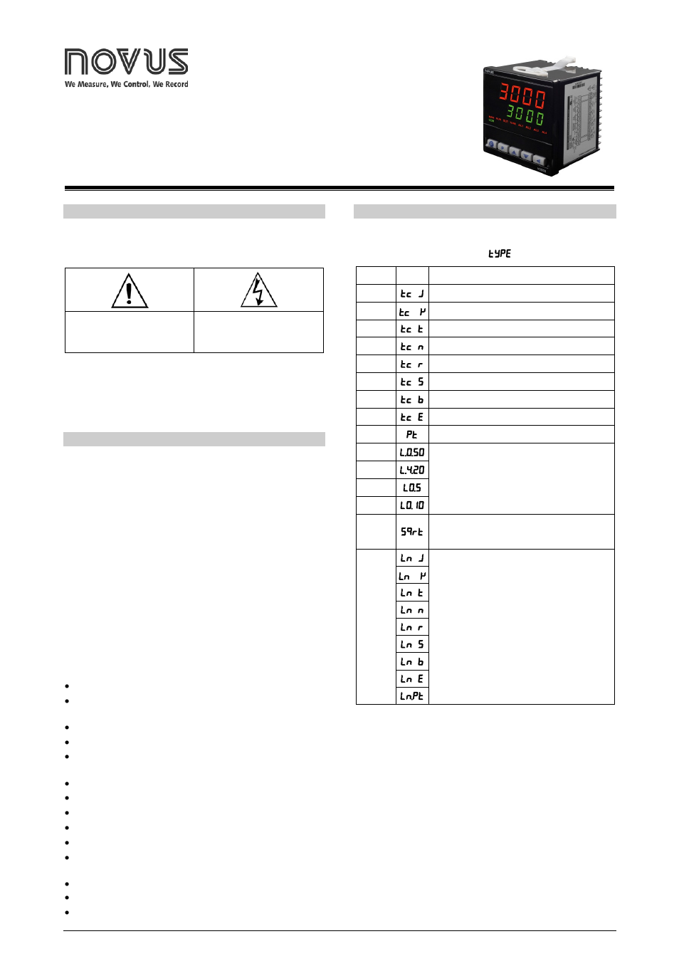 NOVUS Controller N3000 User Manual | 11 pages