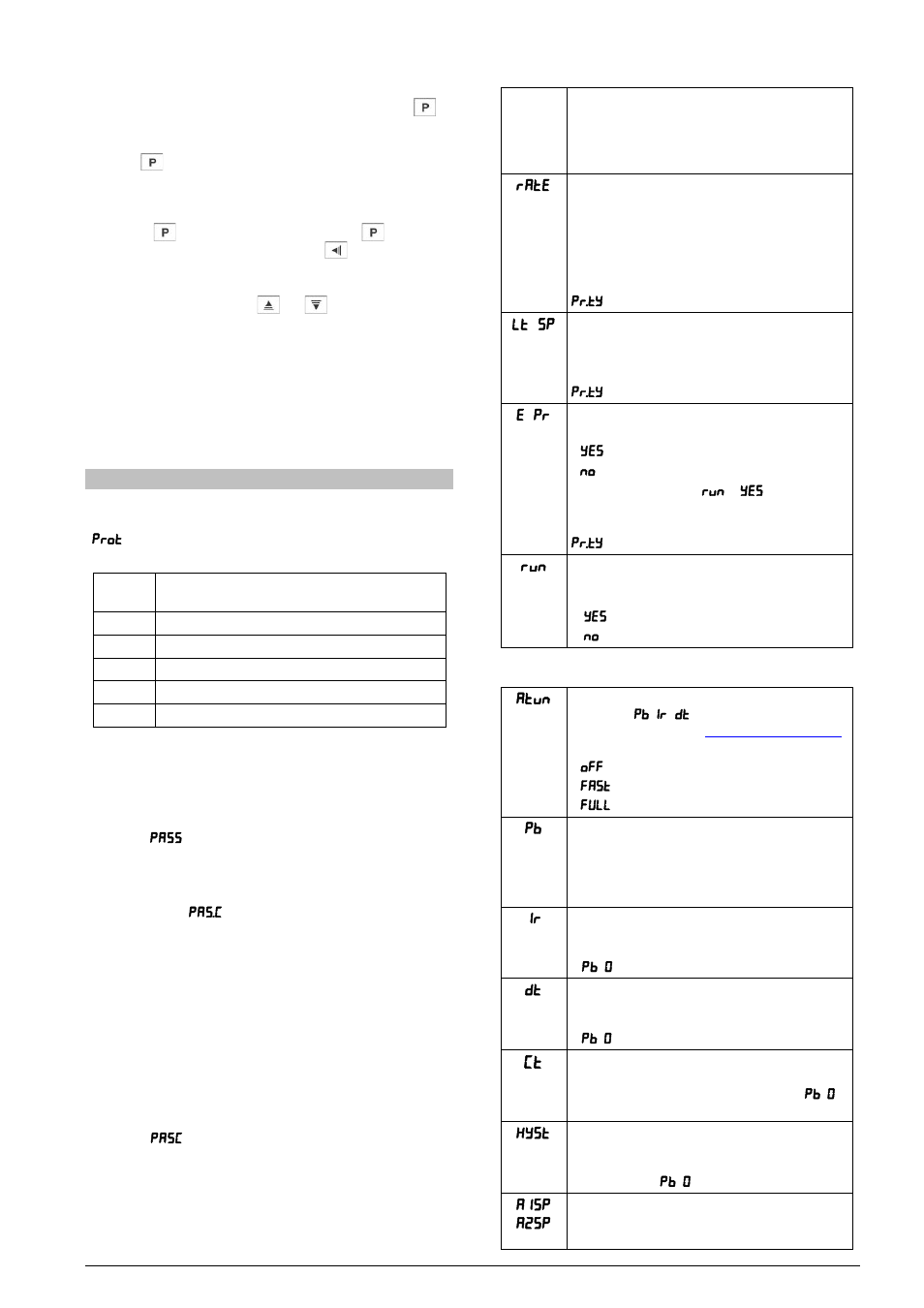 Protection of configuration, Operation level, Tuning level | NOVUS Controller N480D User Manual | Page 2 / 6