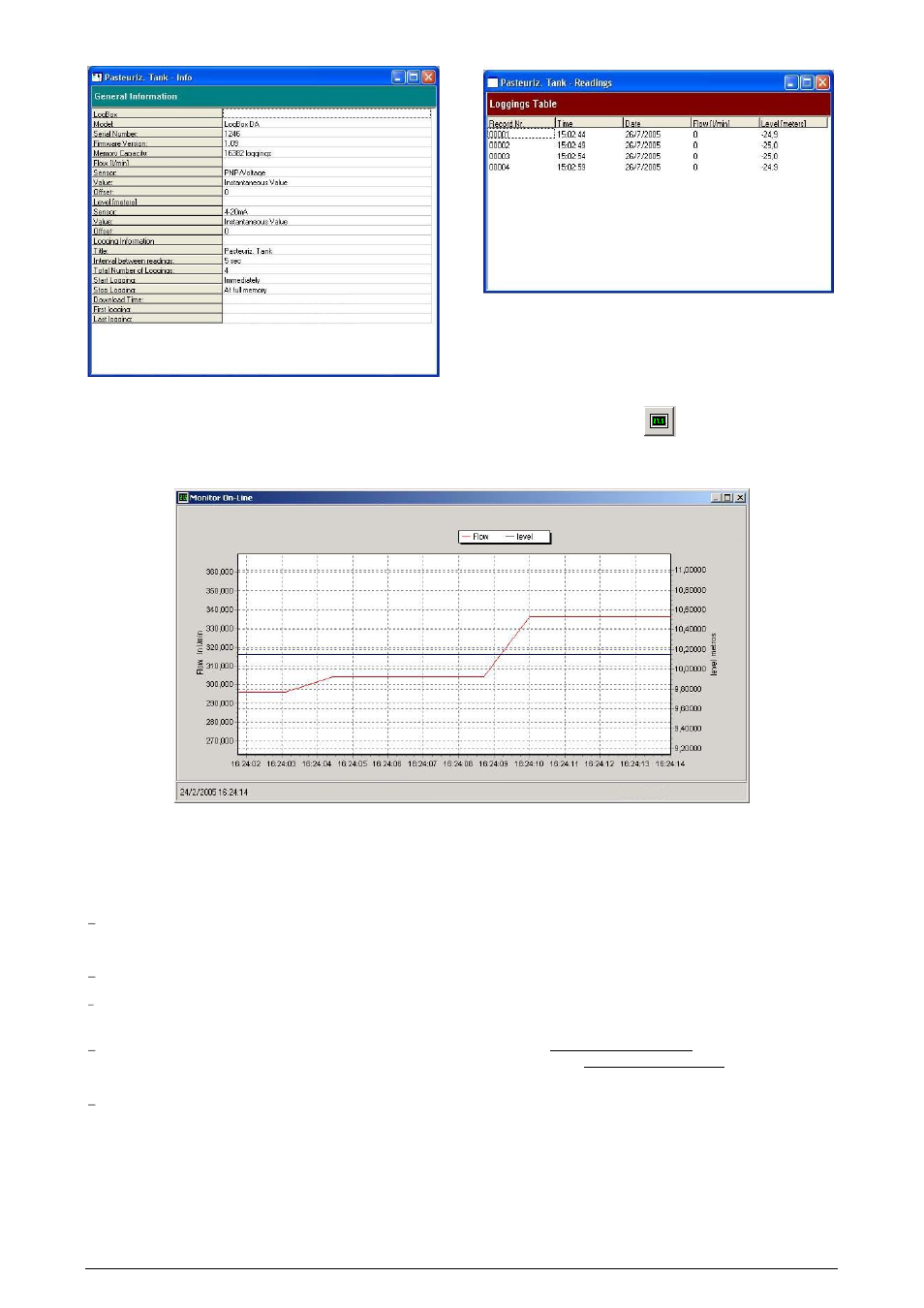 Acquisitions table window, Monitoring acquisitions, Observations | Most frequently problems, Additional information | NOVUS LogBox-DA User Manual | Page 6 / 7