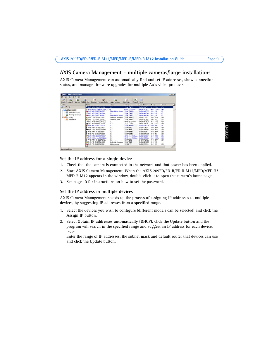 Axis Communications 209MFD-R M12 User Manual | Page 9 / 73