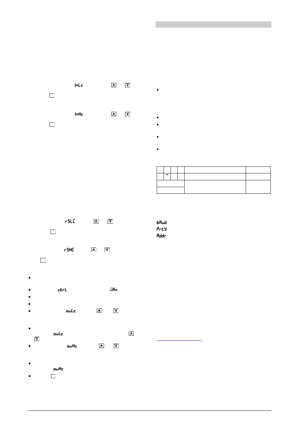 Calibration of the input, Remote setpoint calibration, Analog output calibration | Serial communication, Communication protocol, Holding registers table, Reduced registers table for serial communication | NOVUS Controller N1100 User Manual | Page 10 / 11