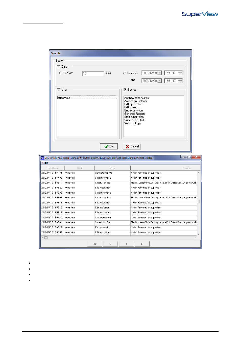 Logs visualizer | NOVUS superview User Manual | Page 25 / 38