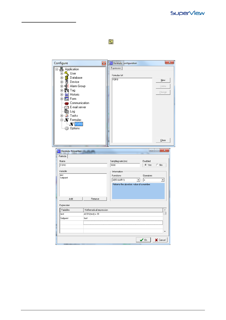 Configuring formulas | NOVUS superview User Manual | Page 27 / 38