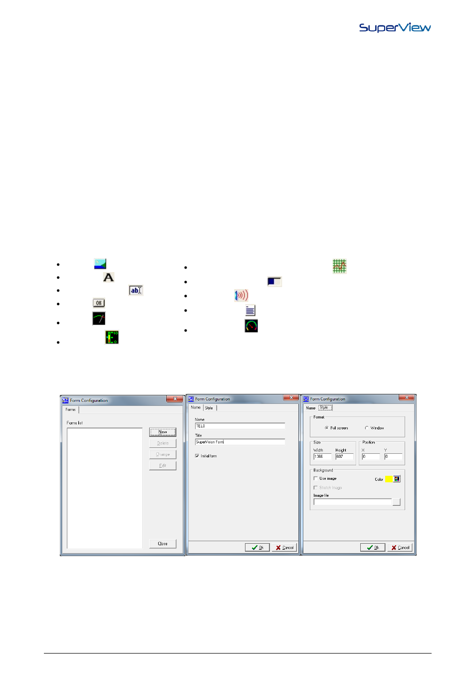 Creating supervision forms | NOVUS superview User Manual | Page 8 / 38