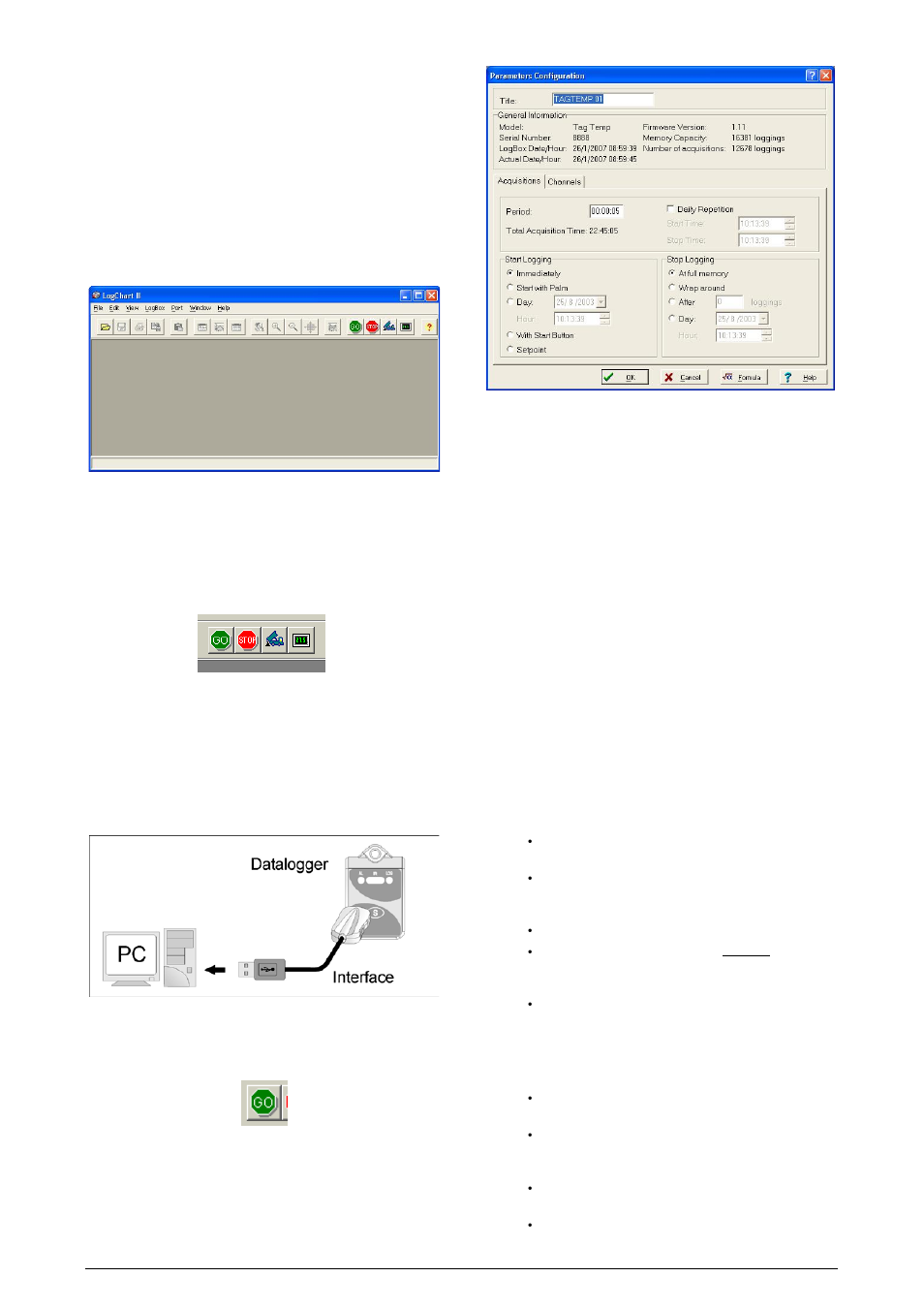 4 logchart-ii software, 1 installing logchart-ii, 2 running logchart-ii | 3 configuring the logger, 4logchart-ii software | NOVUS TagTemp User Manual | Page 2 / 7