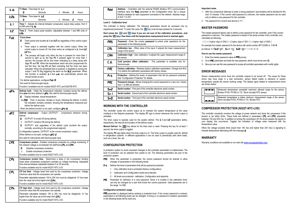 NOVUS N322T User Manual | Page 2 / 2