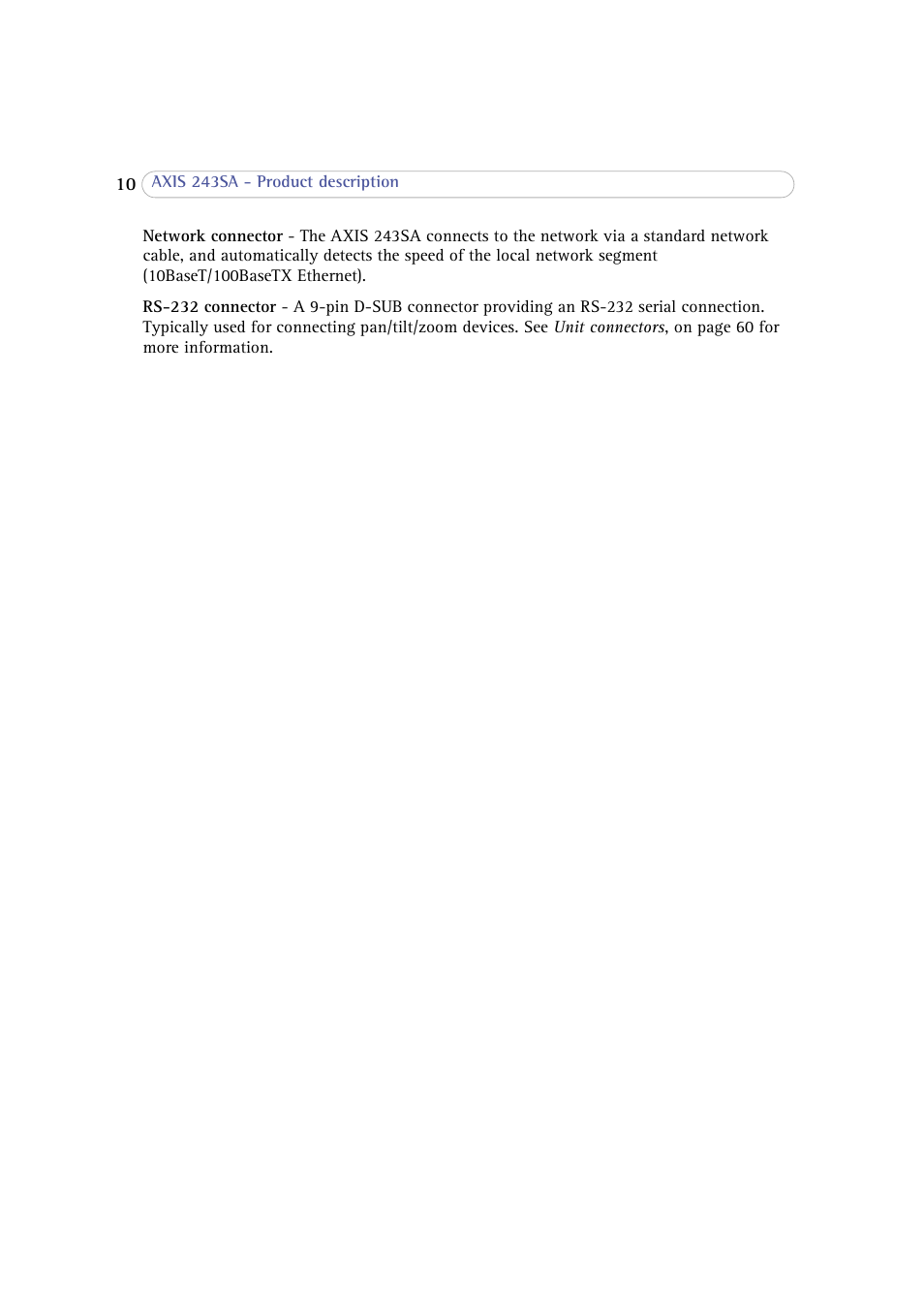 Axis Communications 243SA User Manual | Page 10 / 86