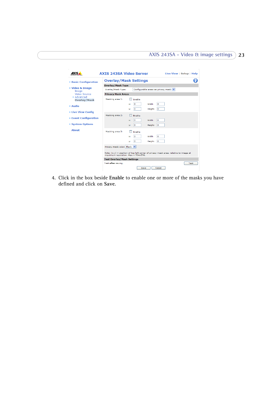 Axis Communications 243SA User Manual | Page 23 / 86