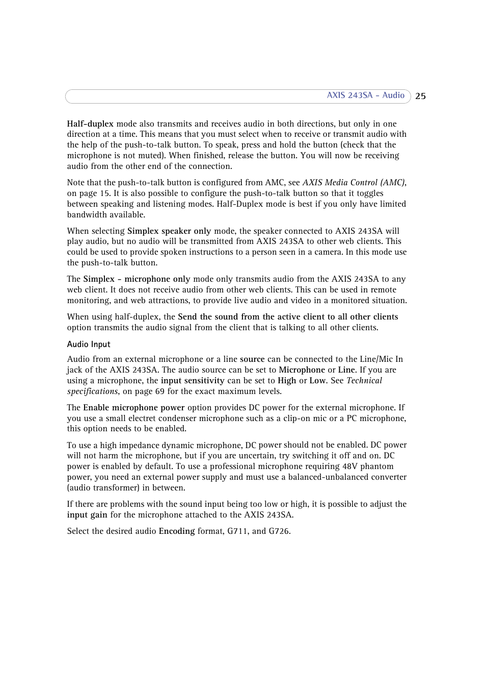 Axis Communications 243SA User Manual | Page 25 / 86
