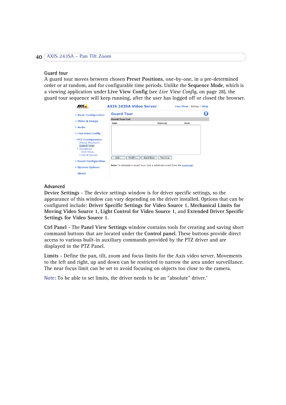 Axis Communications 243SA User Manual | Page 40 / 86
