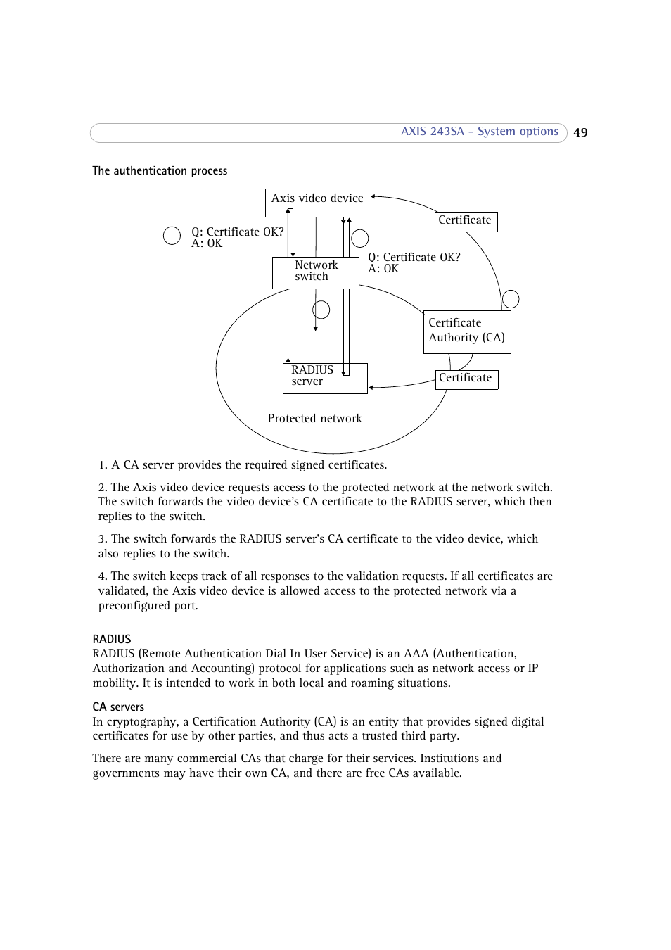 Axis Communications 243SA User Manual | Page 49 / 86