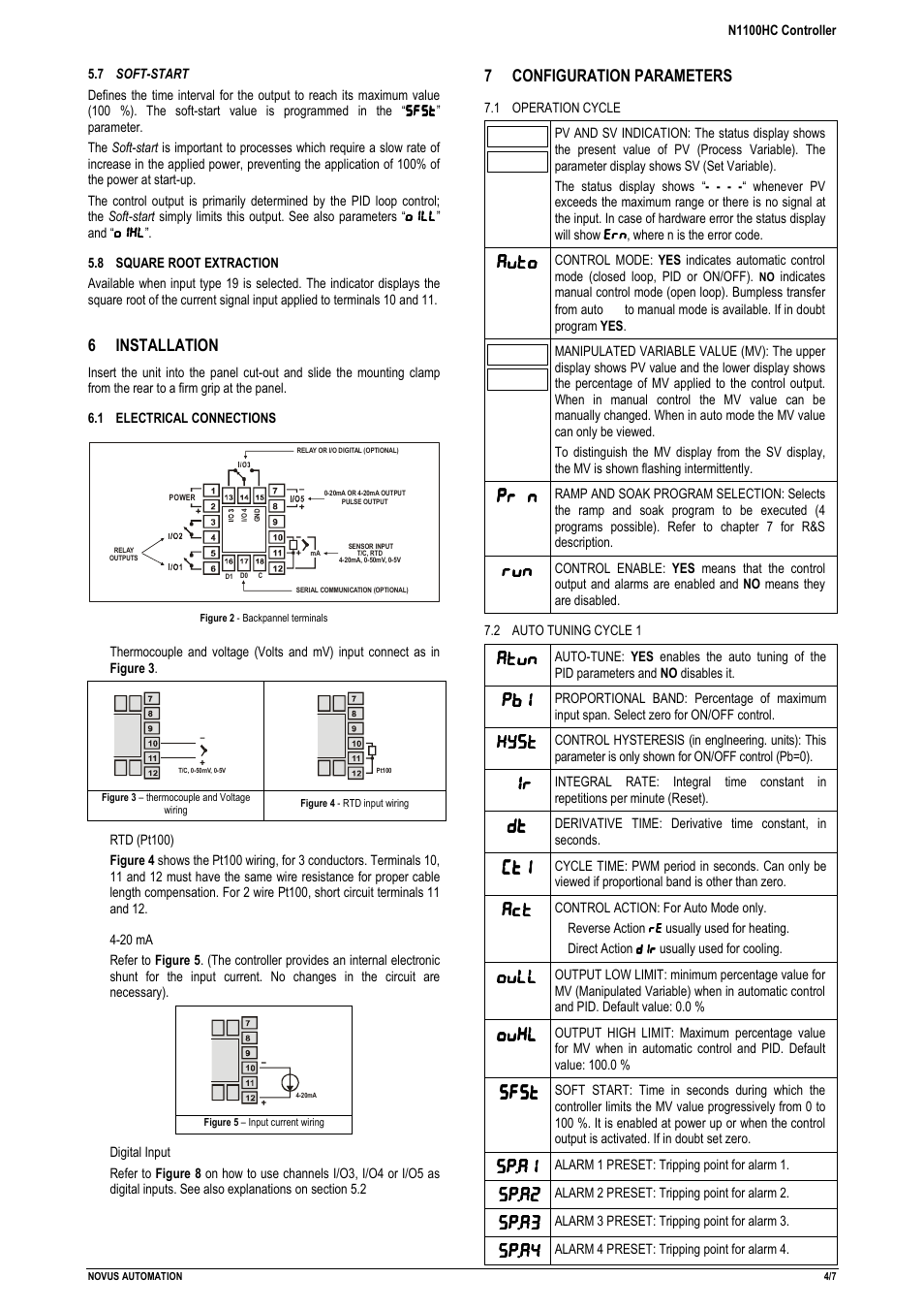 Avto, Pr n, Atvn | Xyst, Ovll, Ovxl, Sfst, Sp.a1, Sp.a2, Sp.a3 | NOVUS N1100HC User Manual | Page 4 / 7