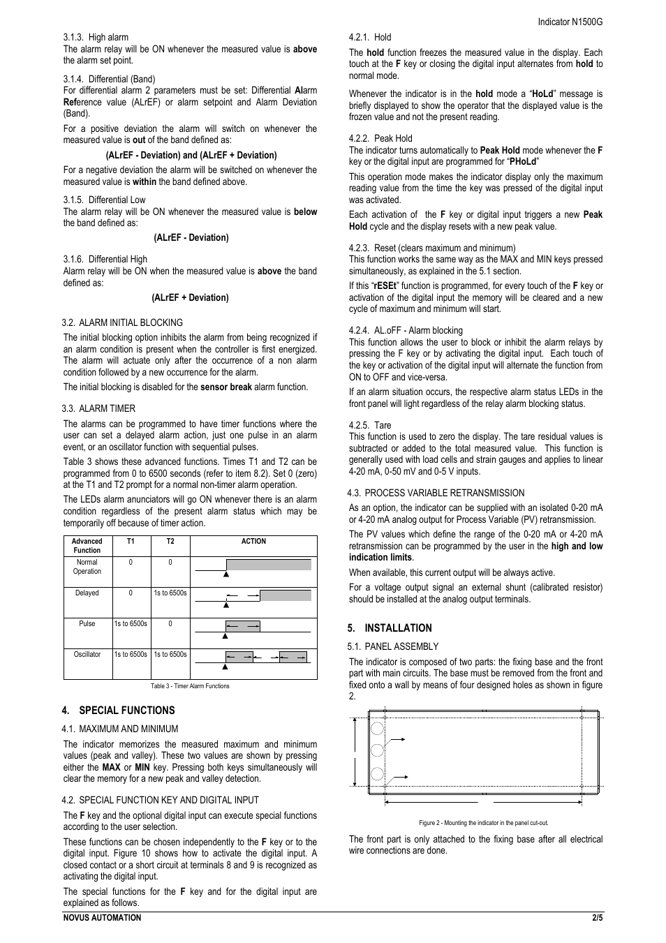 NOVUS N1500G User Manual | Page 2 / 5
