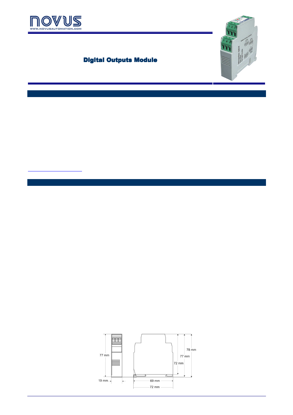 NOVUS DigiRail-2R User Manual | 2 pages