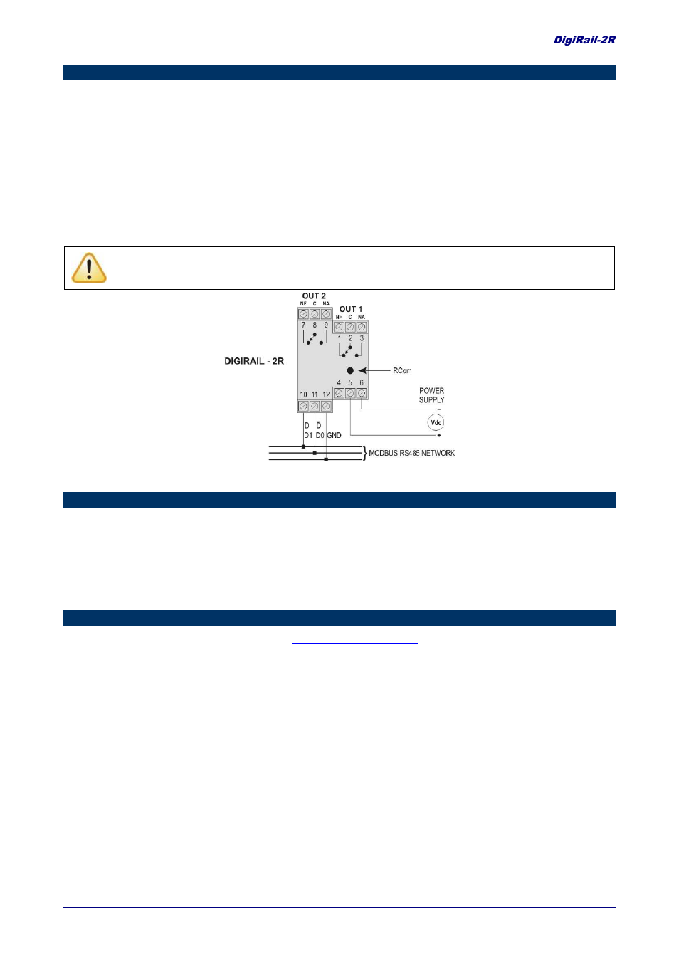Electrical installation, Configuration, Warranty | NOVUS DigiRail-2R User Manual | Page 2 / 2