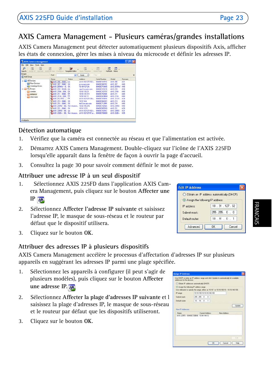 Axis Communications 225FD User Manual | Page 23 / 74