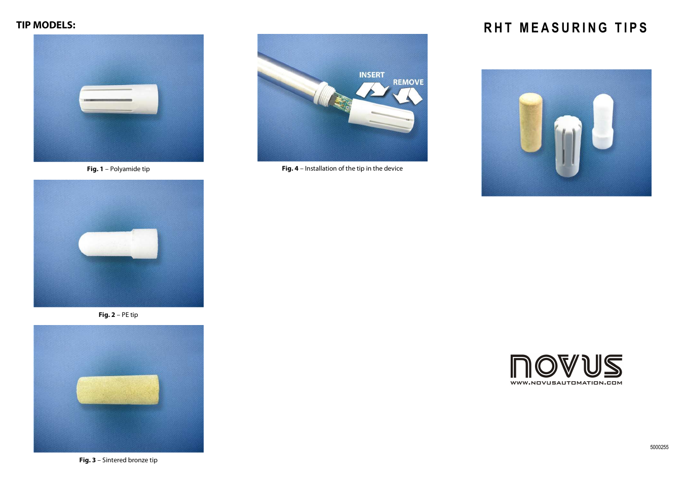NOVUS RHT MEASURING TIPS User Manual | Page 2 / 2