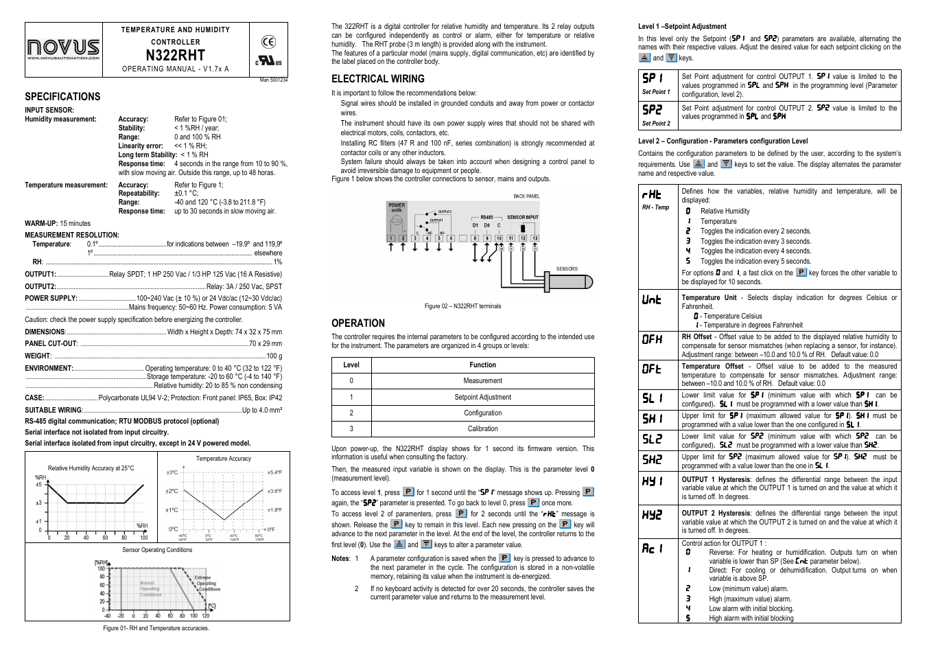 NOVUS N322RHT User Manual | 2 pages