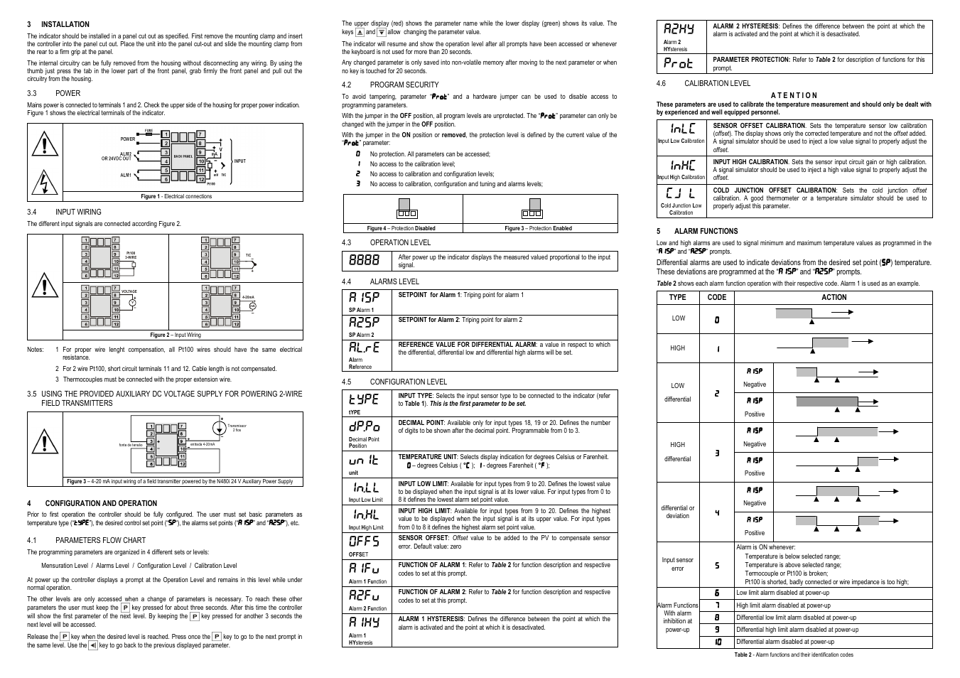 A1sp, A2sp, Al.re | Type, Dp.po, Vnit, In.ll, 1n.kl, 0ffs, A1fv | NOVUS N480I User Manual | Page 2 / 2