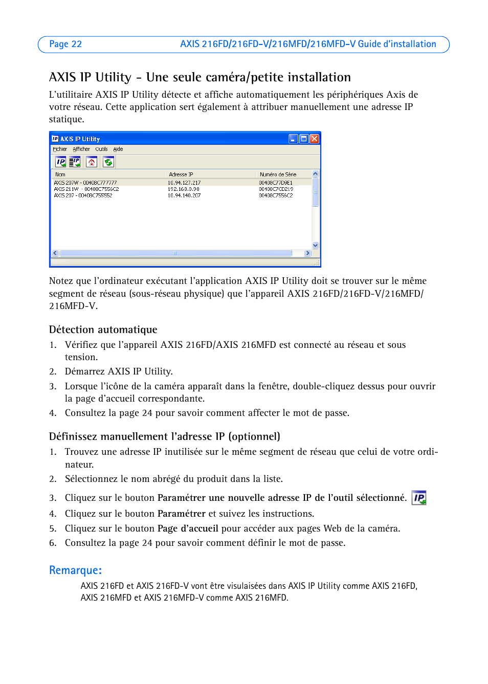 Axis Communications 216MFD User Manual | Page 22 / 74