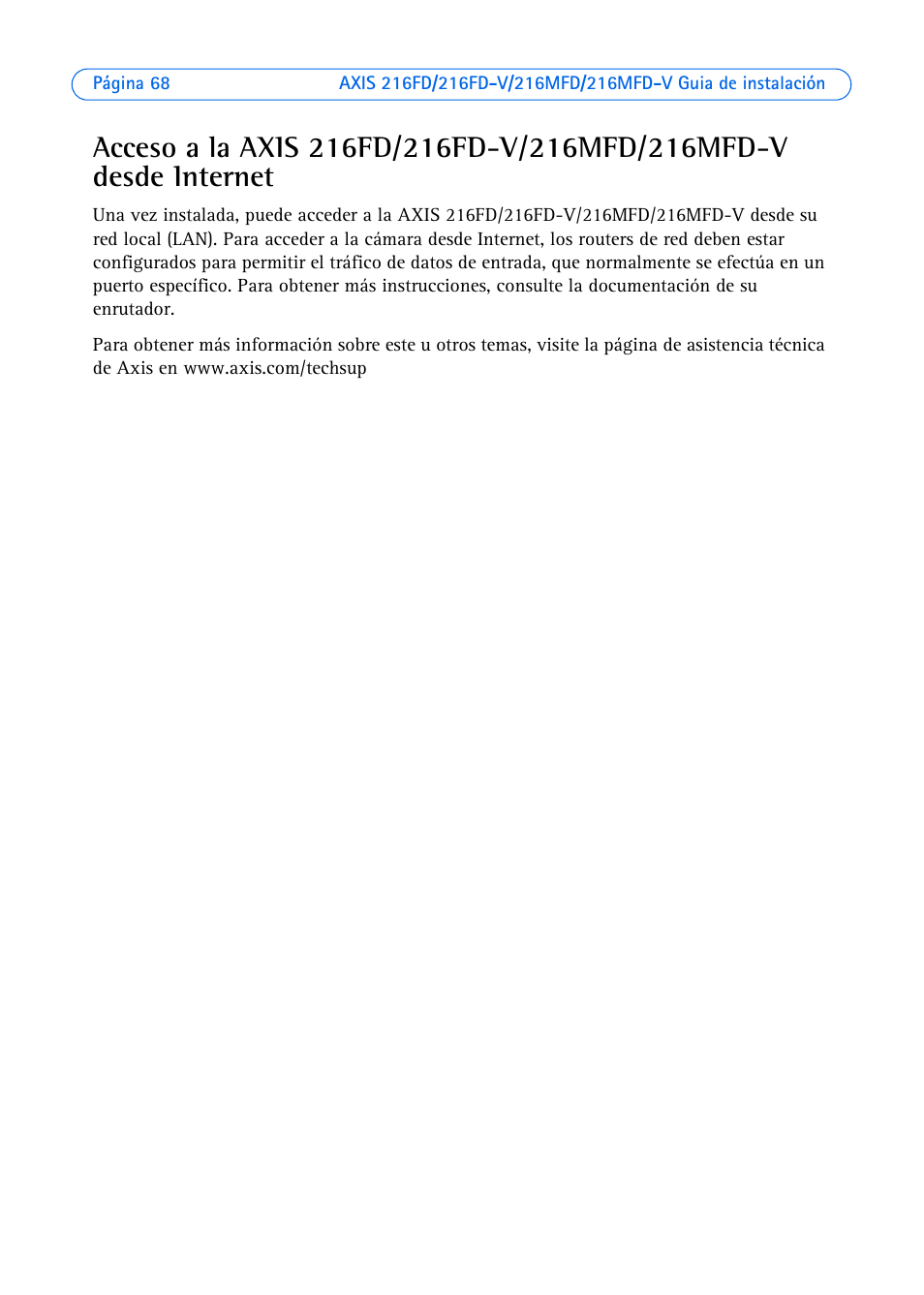 Axis Communications 216MFD User Manual | Page 68 / 74