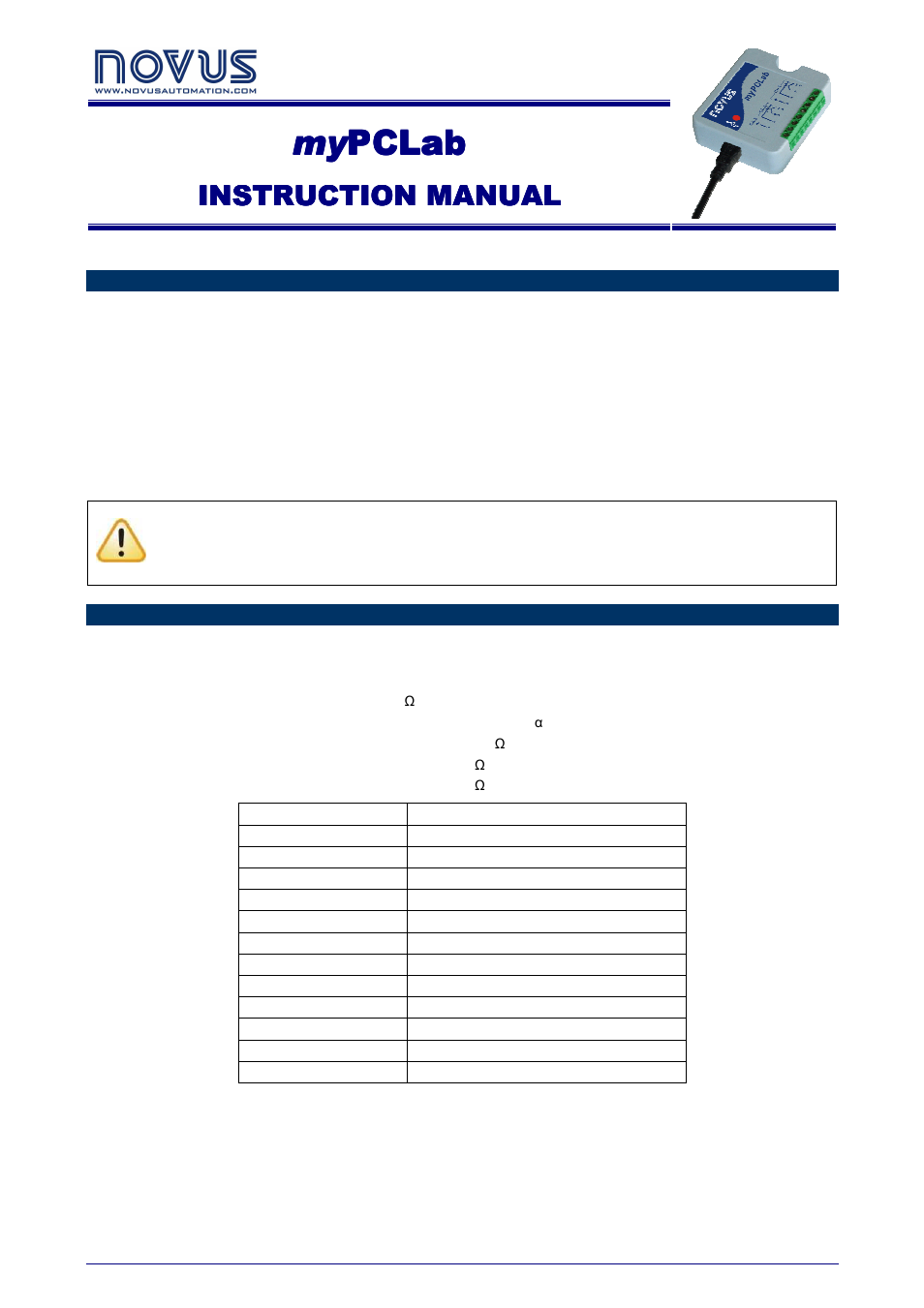 NOVUS myPCLab EN User Manual | 9 pages