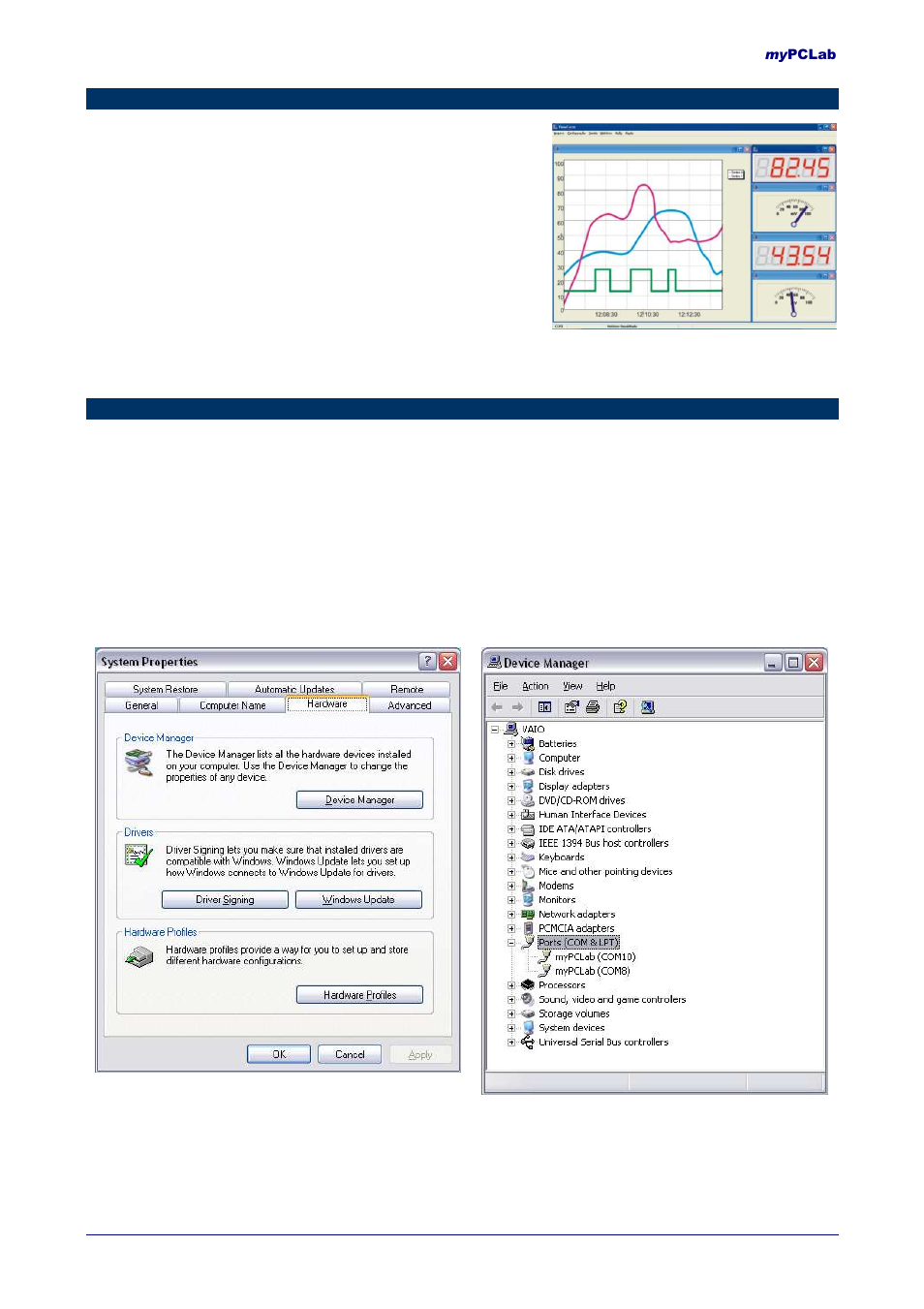 Software installation, Serial port (com port) assignment | NOVUS myPCLab EN User Manual | Page 6 / 9