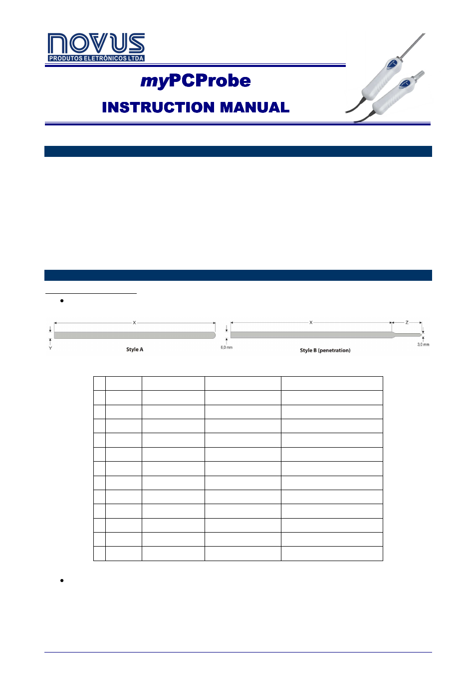 NOVUS myPCProbe User Manual | 11 pages