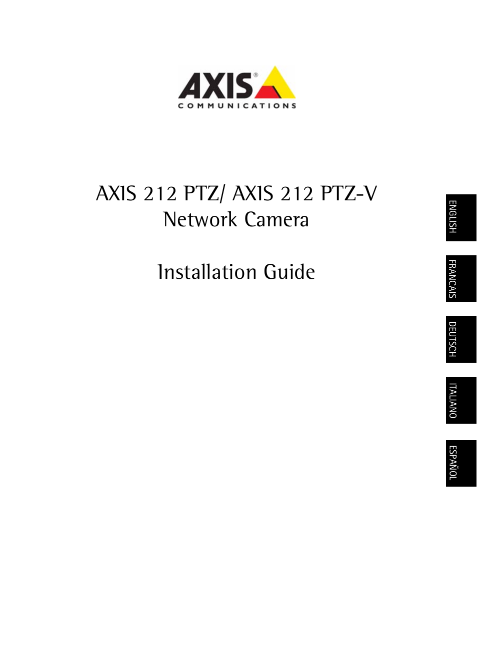Axis Communications 212 PTZ-V User Manual | 69 pages