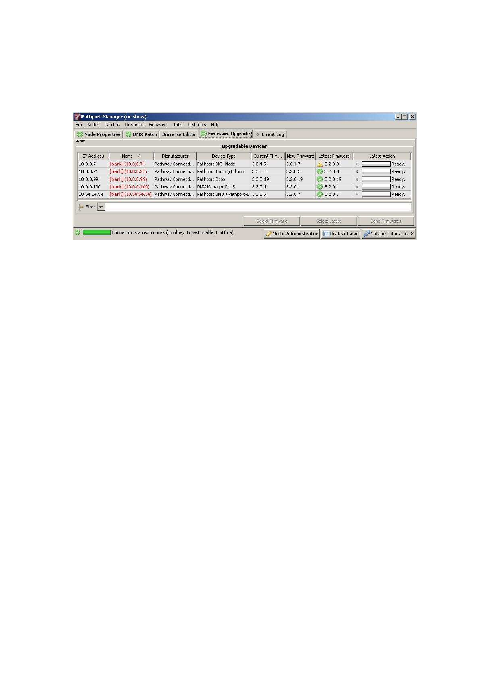 Firmware upgrades | Pathway Pathport Manager 5 User Guide User Manual | Page 14 / 33