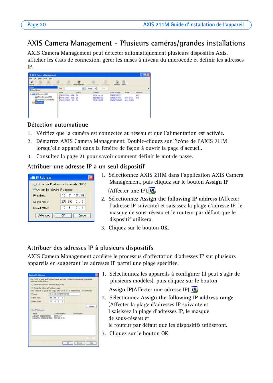 Axis Communications 211M User Manual | Page 20 / 64