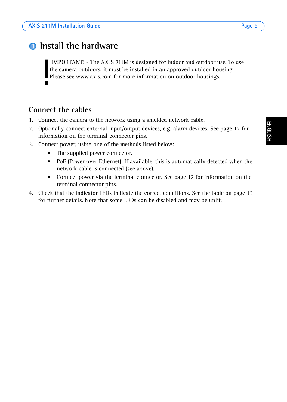 Axis Communications 211M User Manual | Page 5 / 64