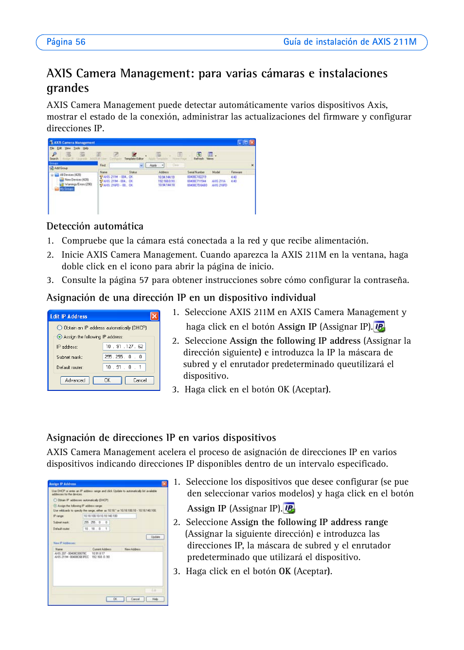 Axis Communications 211M User Manual | Page 56 / 64