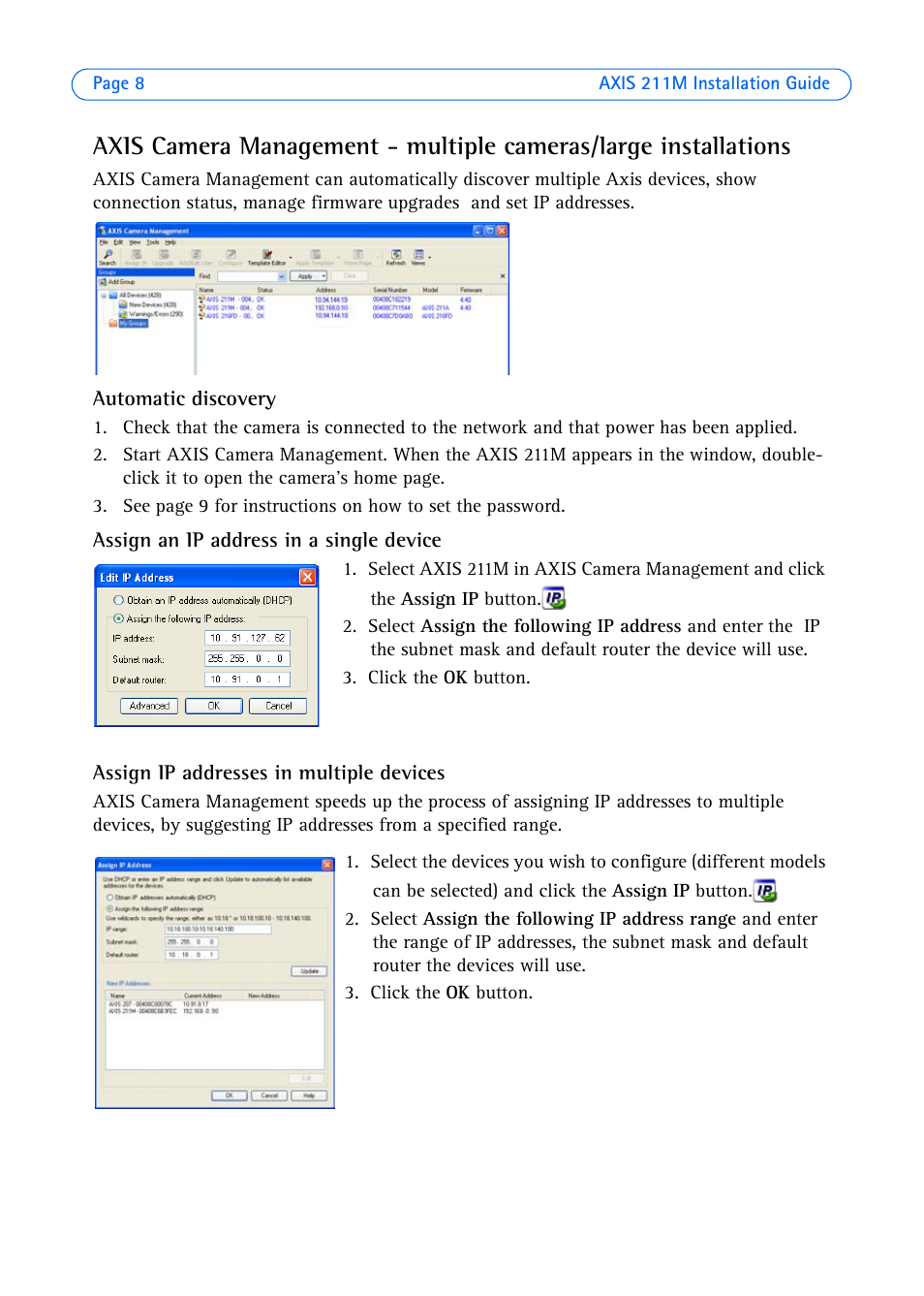 Axis Communications 211M User Manual | Page 8 / 64