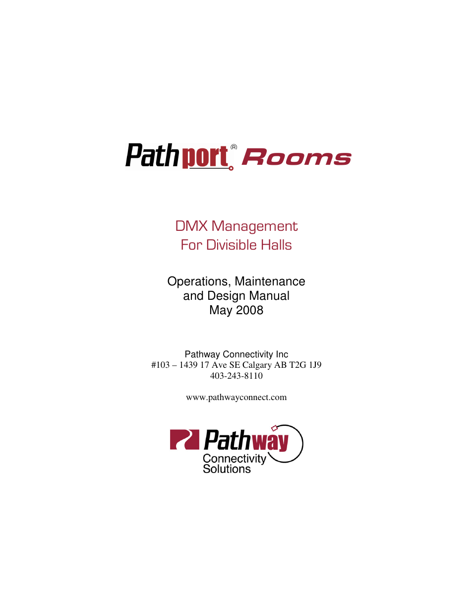 Pathway Rooms Design and Operations Guide User Manual | 15 pages