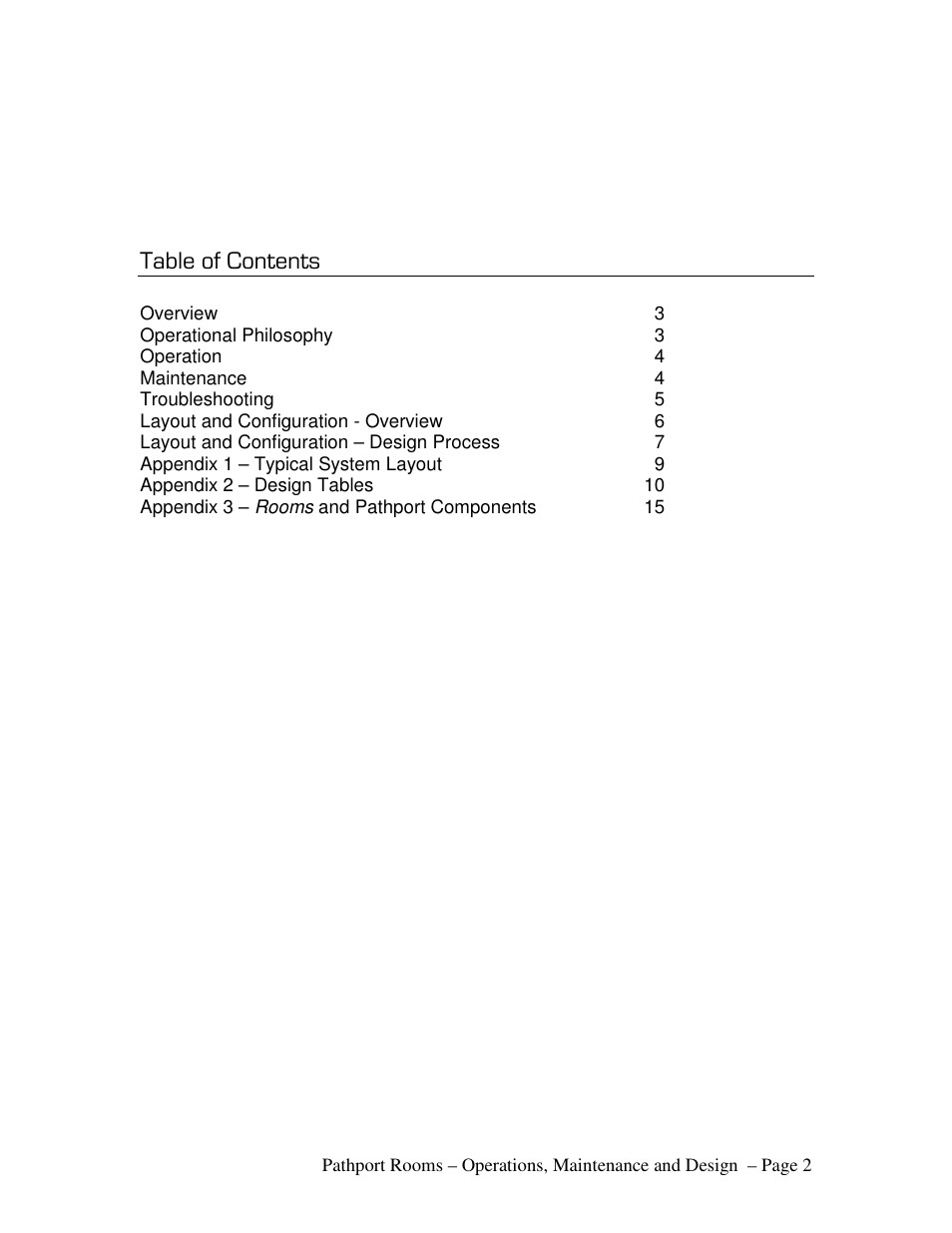 Pathway Rooms Design and Operations Guide User Manual | Page 2 / 15