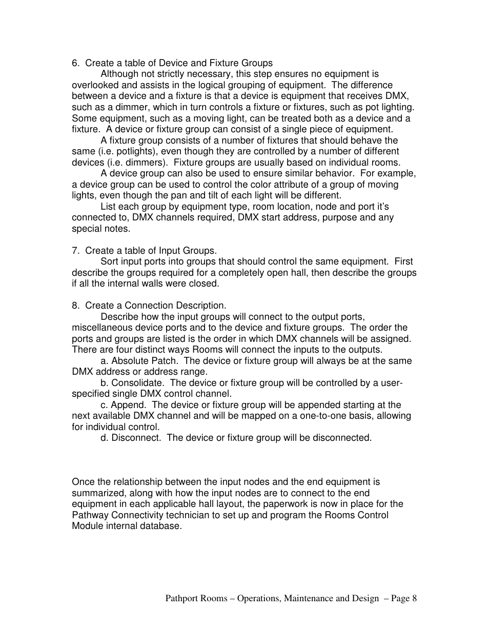 Pathway Rooms Design and Operations Guide User Manual | Page 8 / 15