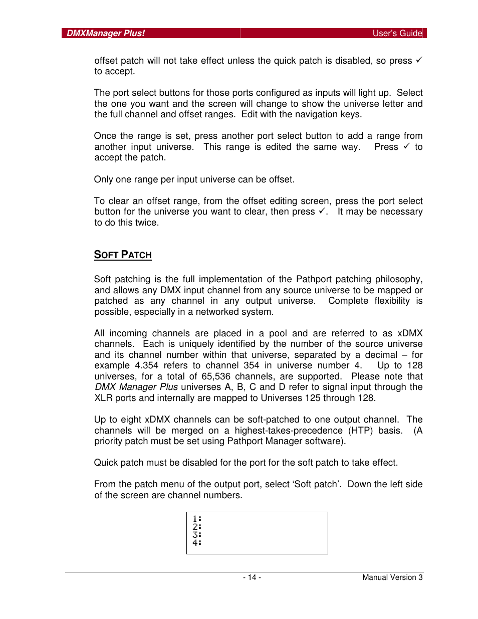 Pathway DMX Manager Plus! #6301, 6302 User Manual | Page 14 / 18