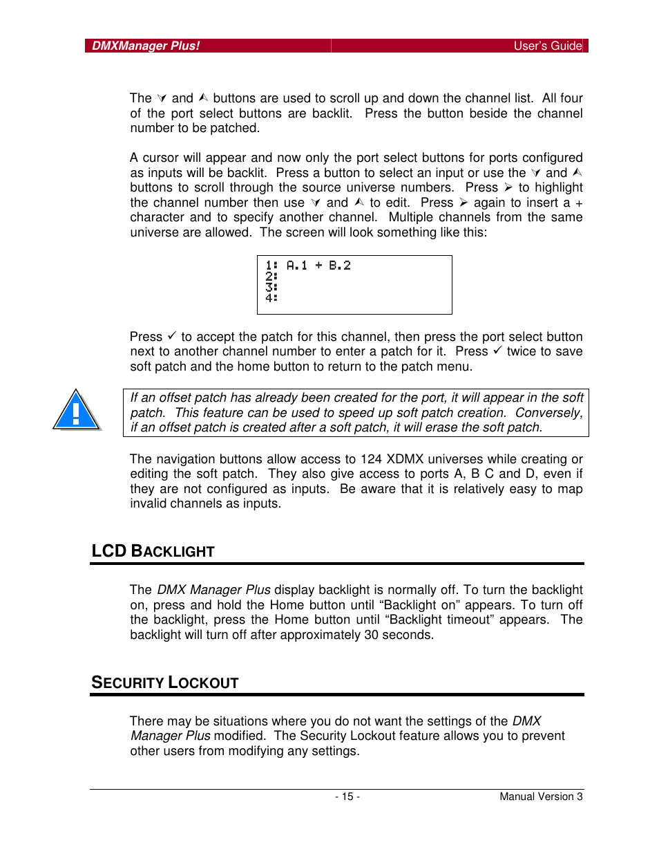 Pathway DMX Manager Plus! #6301, 6302 User Manual | Page 15 / 18