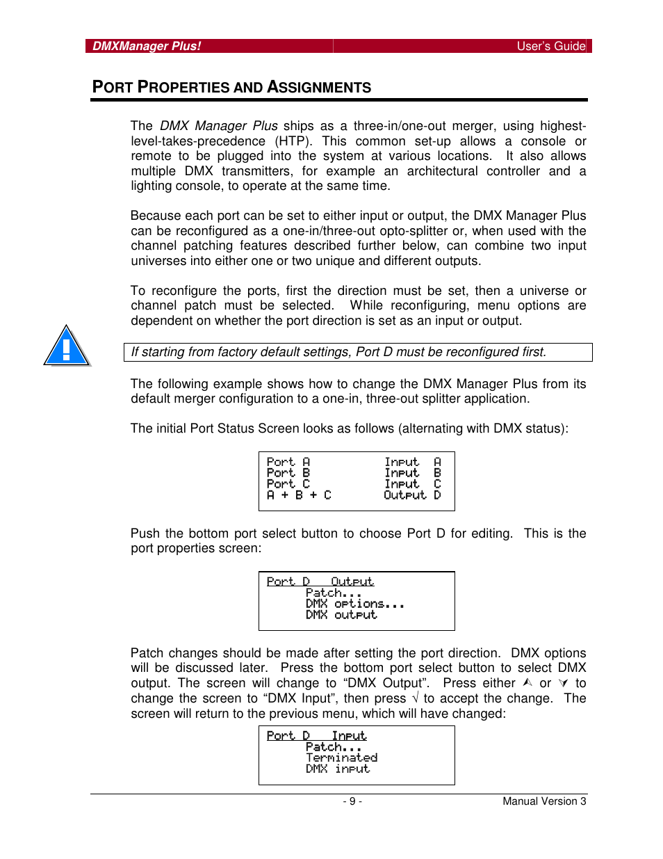 Roperties and, Ssignments | Pathway DMX Manager Plus! #6301, 6302 User Manual | Page 9 / 18