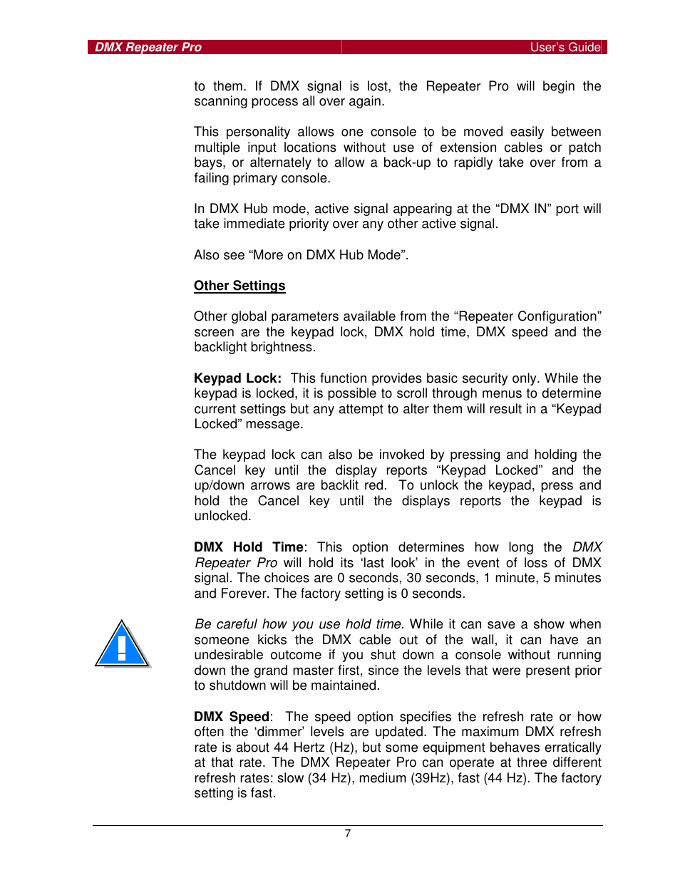 Pathway #910x DMX Repeater Pro for firmware of 1.4.0 or higher, click here User Manual | Page 7 / 15