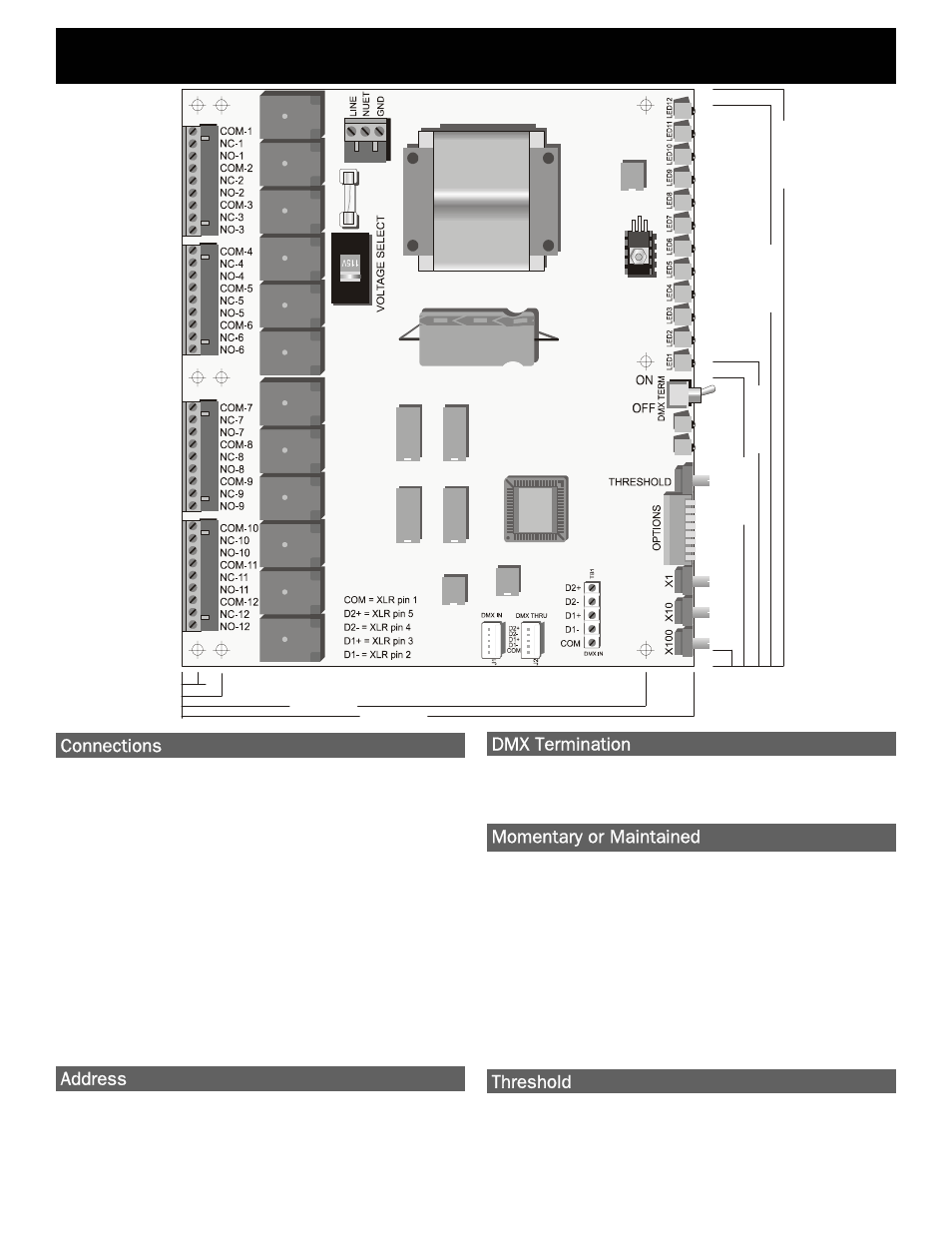 Pathway DMX Contactor  - # LCCC12 User Manual | 2 pages