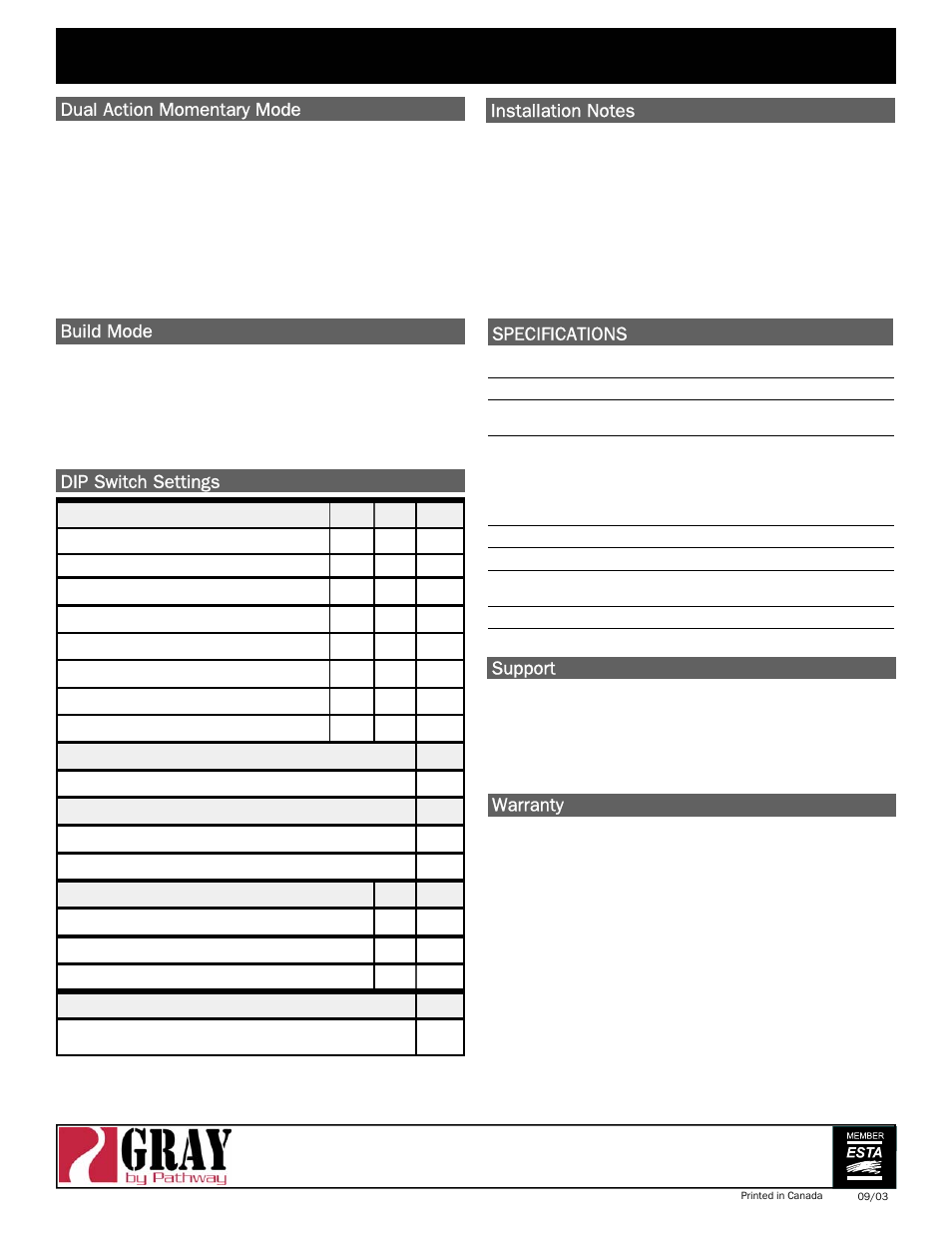 Lccc12 dmx contactor, 2 of 2 | Pathway DMX Contactor  - # LCCC12 User Manual | Page 2 / 2