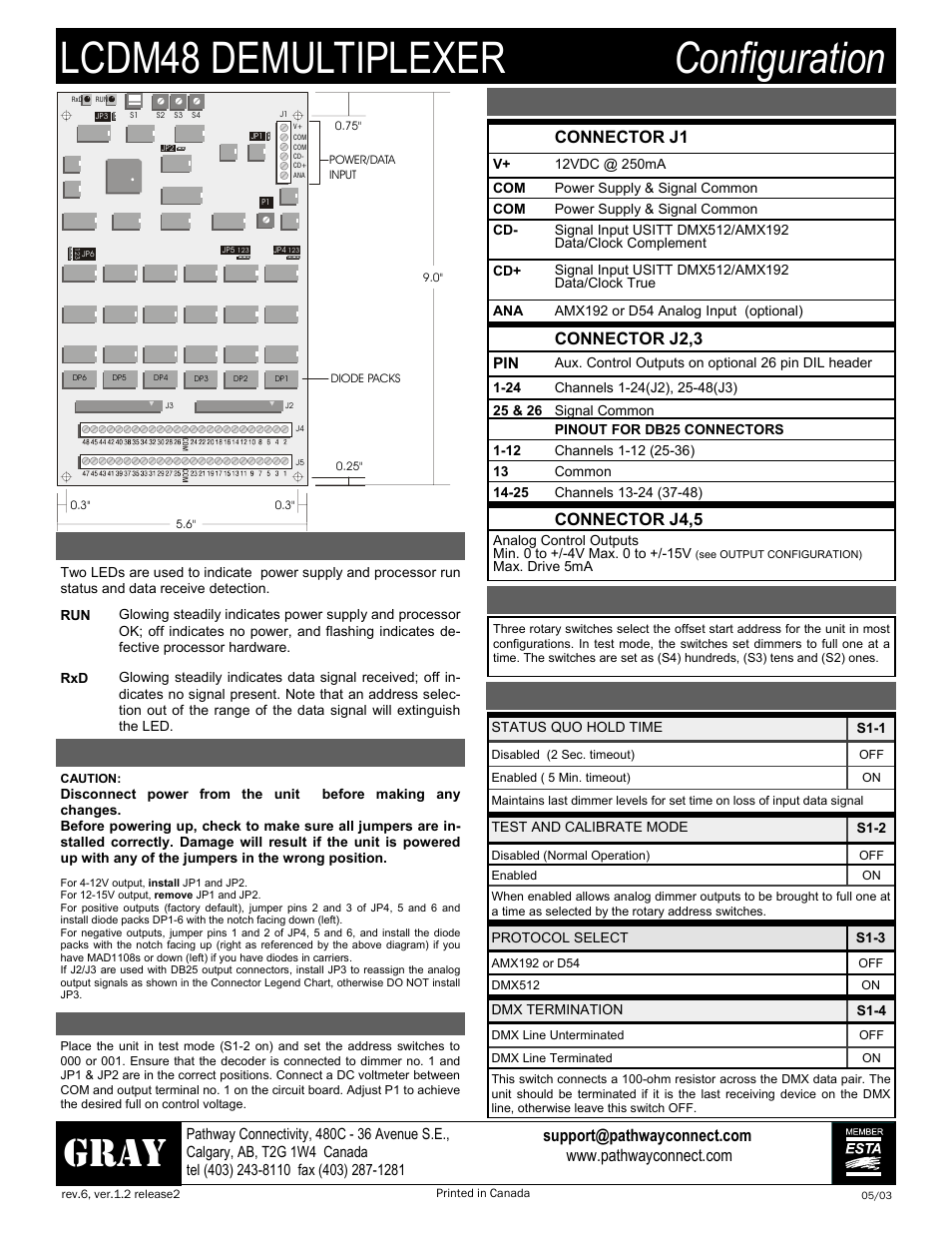 Pathway LCDM48 Configuration User Manual | 1 page