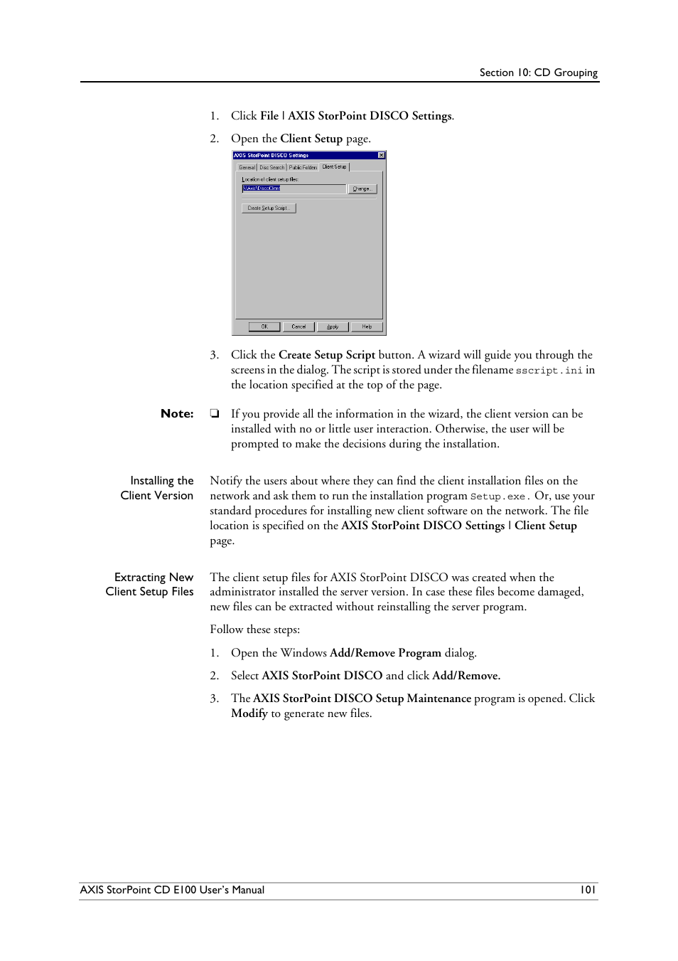 Axis Communications CD E100 User Manual | Page 101 / 163